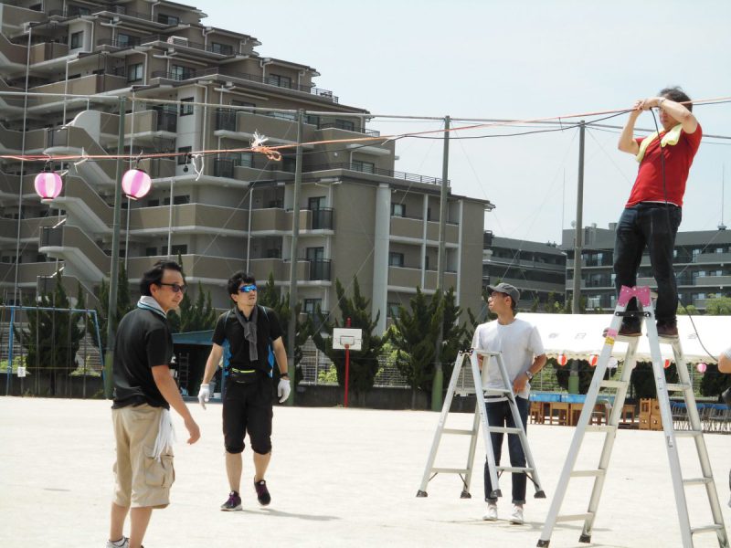 ちょうちん取り付け