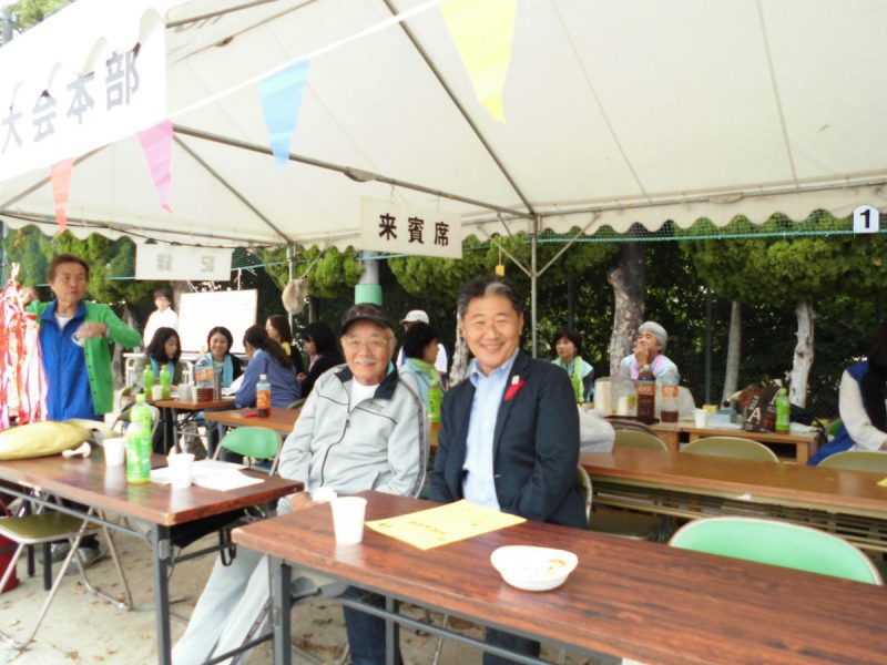 本部テント　市長