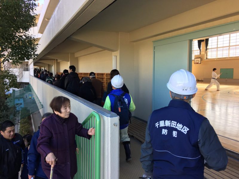 避難所となる校舎見学