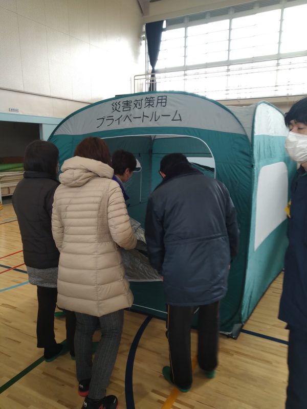 災害対策用プライベートルームテント