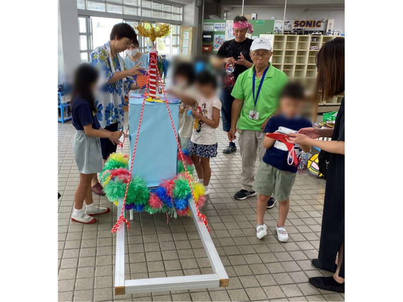 子どもみこし飾り付け