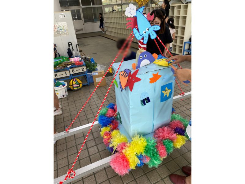 子どもみこし作製中