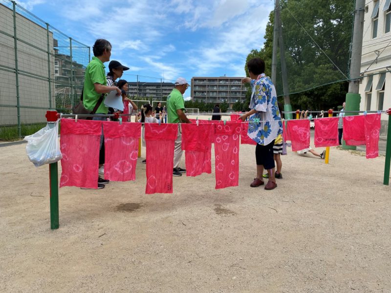 手拭い染め干し