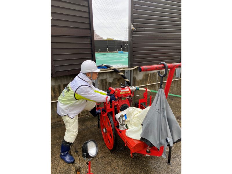 可搬式ポンプ始動