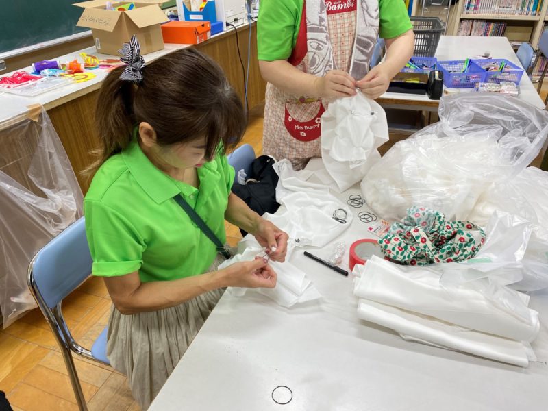 手ぬぐい染め準備